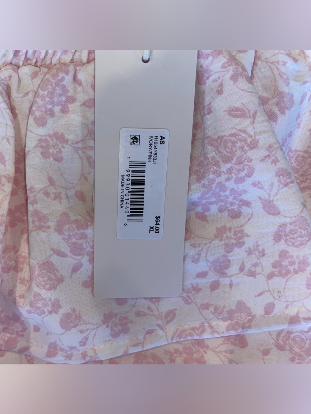 Altar’d State Pink and Ivory Floral Tiered Ruffle Mini Skirt w/ Built in Shorts - Picture 3 of 5